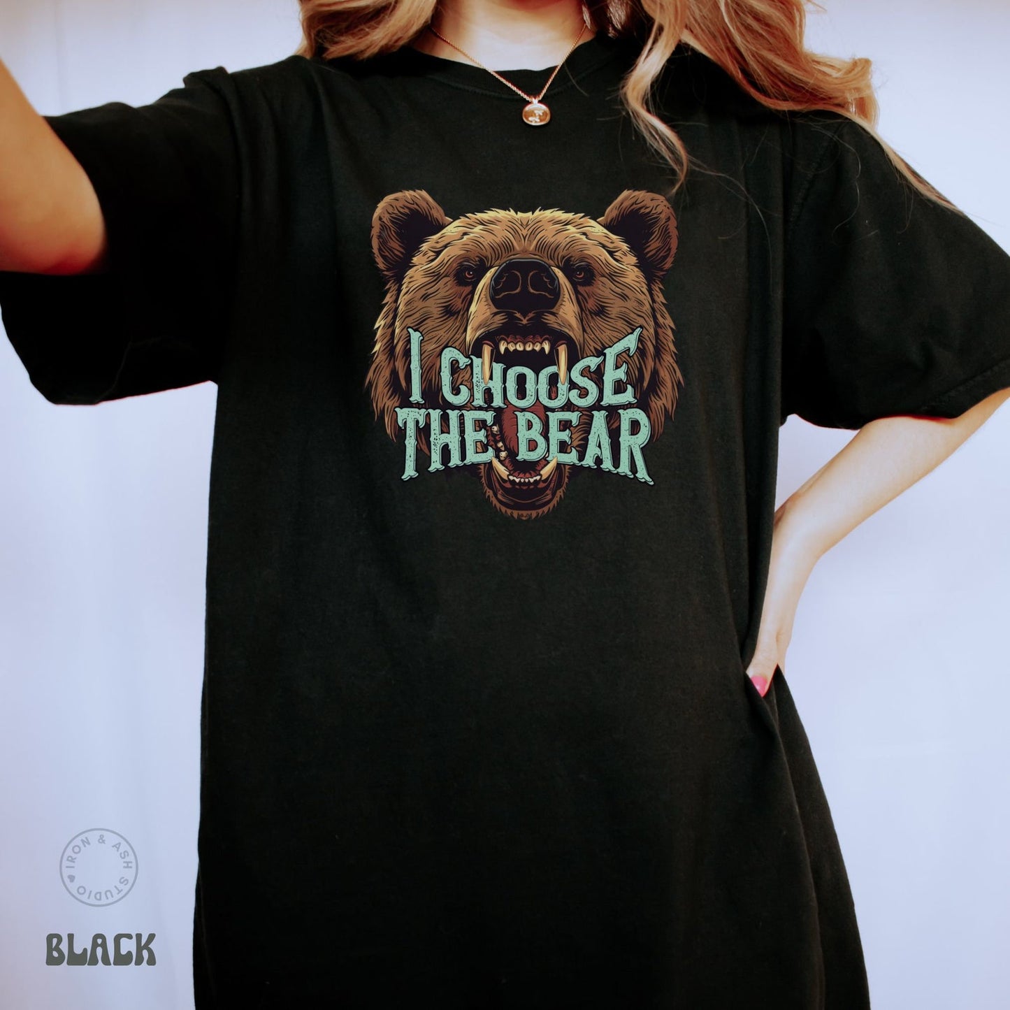 I Choose The Bear T-Shirt Comfort Colors Shirt Team Bear Vs Man TShirt Equal Rights TikTok 4B Movement Funny Feminist T-Shirt Medusa Tee Shirt Black