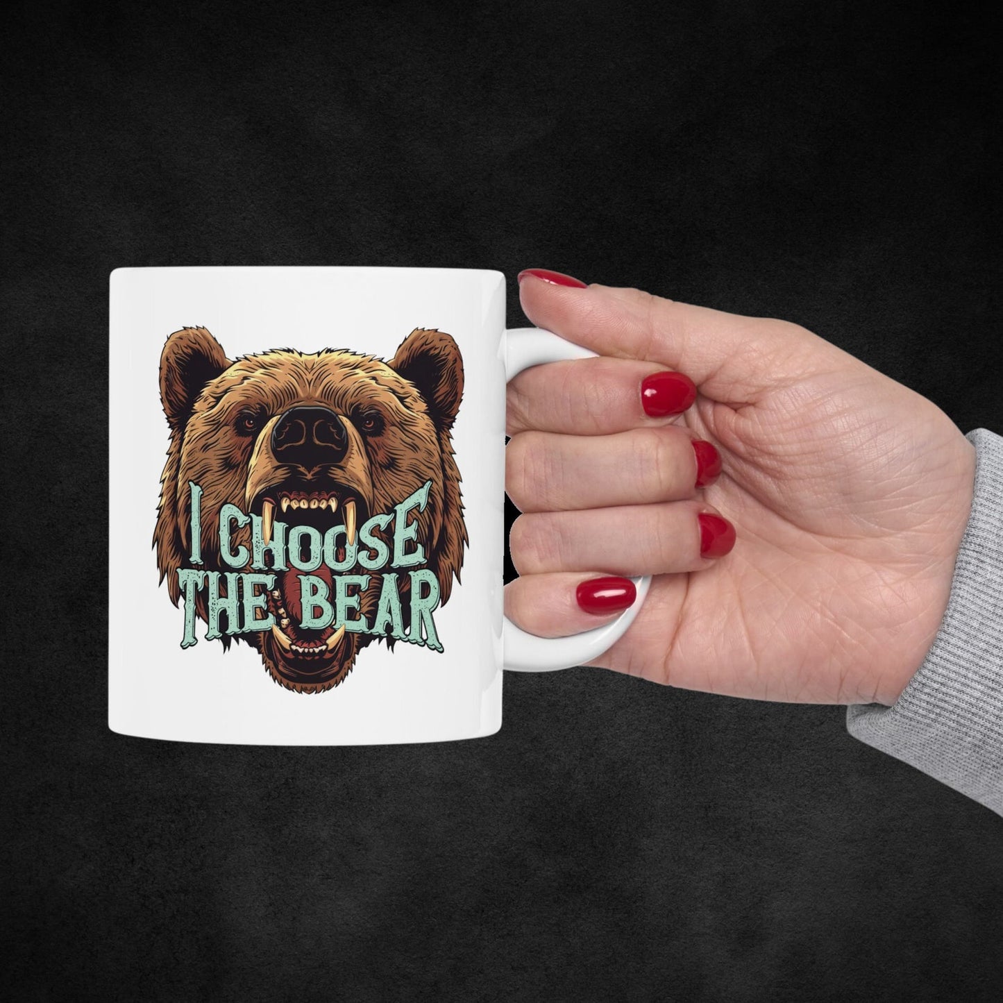 I Choose The Bear Mug, Funny Feminist Coffee Mug, 4B Movement Mug, Womens Rights Mug, Bear Coffee Cup, Smash The Patriarchy Ceramic Mug11oz