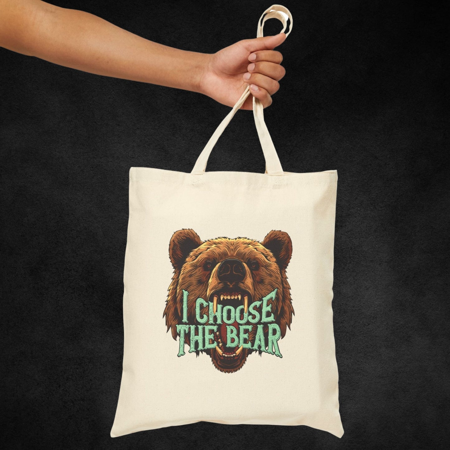 I Choose The Bear Tote Feminist Tote Bag Feminist Gifts Bear Vs Man Smash The Patriarchy Cotton Canvas Tote Bag Bear Tote Womens Rights