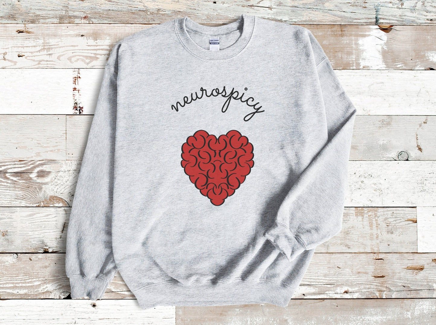 Neurospicy Sweatshirt, Neurodivergent Sweater, Neurodiverse, ADHD, Autism, Mental Health, Neurodiversity, Spicy Brain, Neurosmart, Neuro Tee