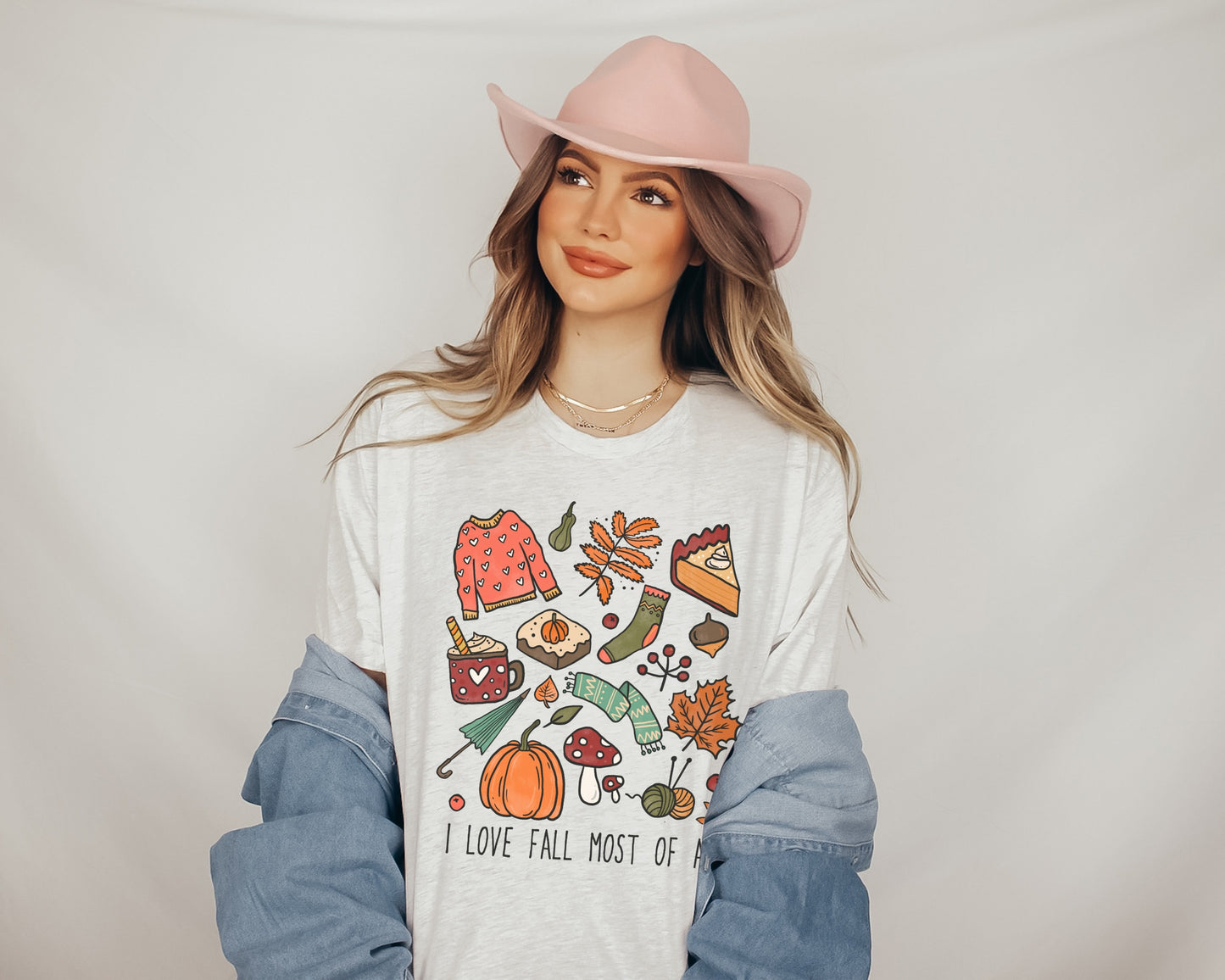I Love Fall Most Of All Shirt, Fall Doodle Shirt, Fall Crewneck, Fall Shirts for Women, Happy Fall Y'all, Hello Fall T-Shirt, Hello Autumn