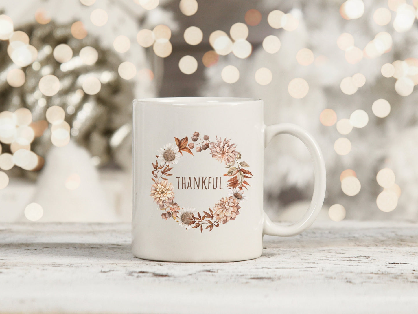 Thankful Autumn Mug, Fall Lovers Gift, Autumn Leaves Mug, Fall Season Mug, Fall Coffee Mug, Thankful Grateful Blessed Mug, Fall Coffee Cup