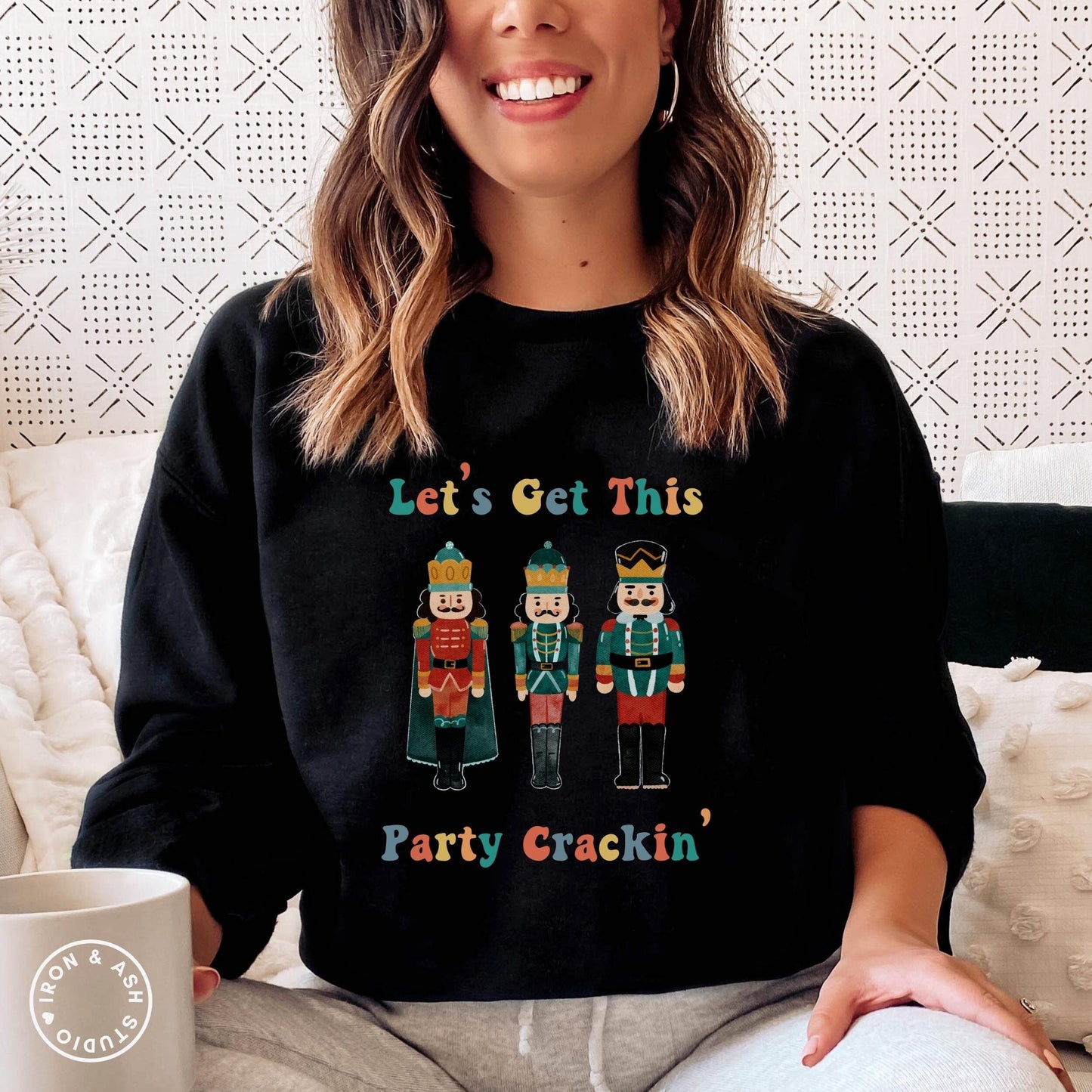 Funny Christmas Sweatshirt, Nutcracker Sweatshirt, Ugly Christmas Sweater, Drinking Christmas, Long Sleeve Holiday Crewneck, Matching Family