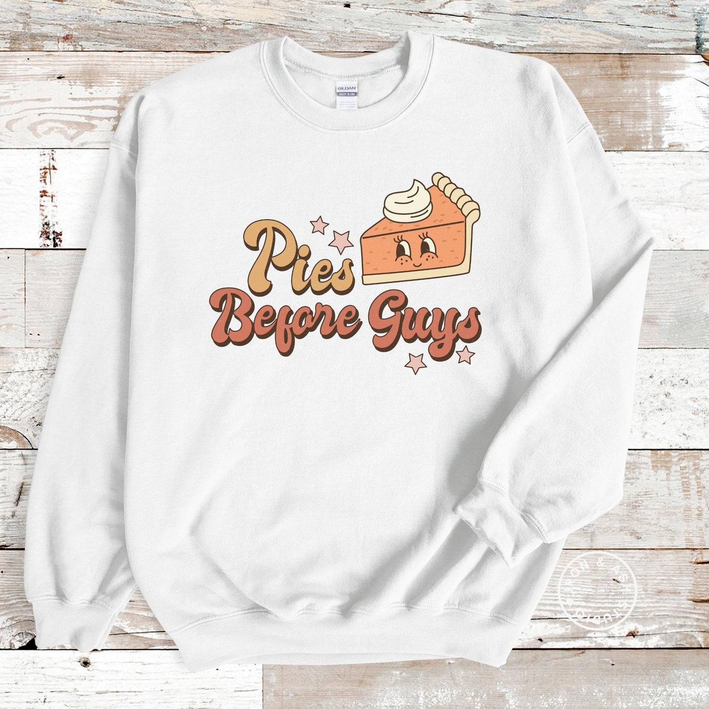 Pies Before Guys Retro Sweatshirt,Funny Thanksgiving Apparel, Family Thanksgiving Sweater, Oversized Crewneck, Holiday Sweaters, Fall Vibes