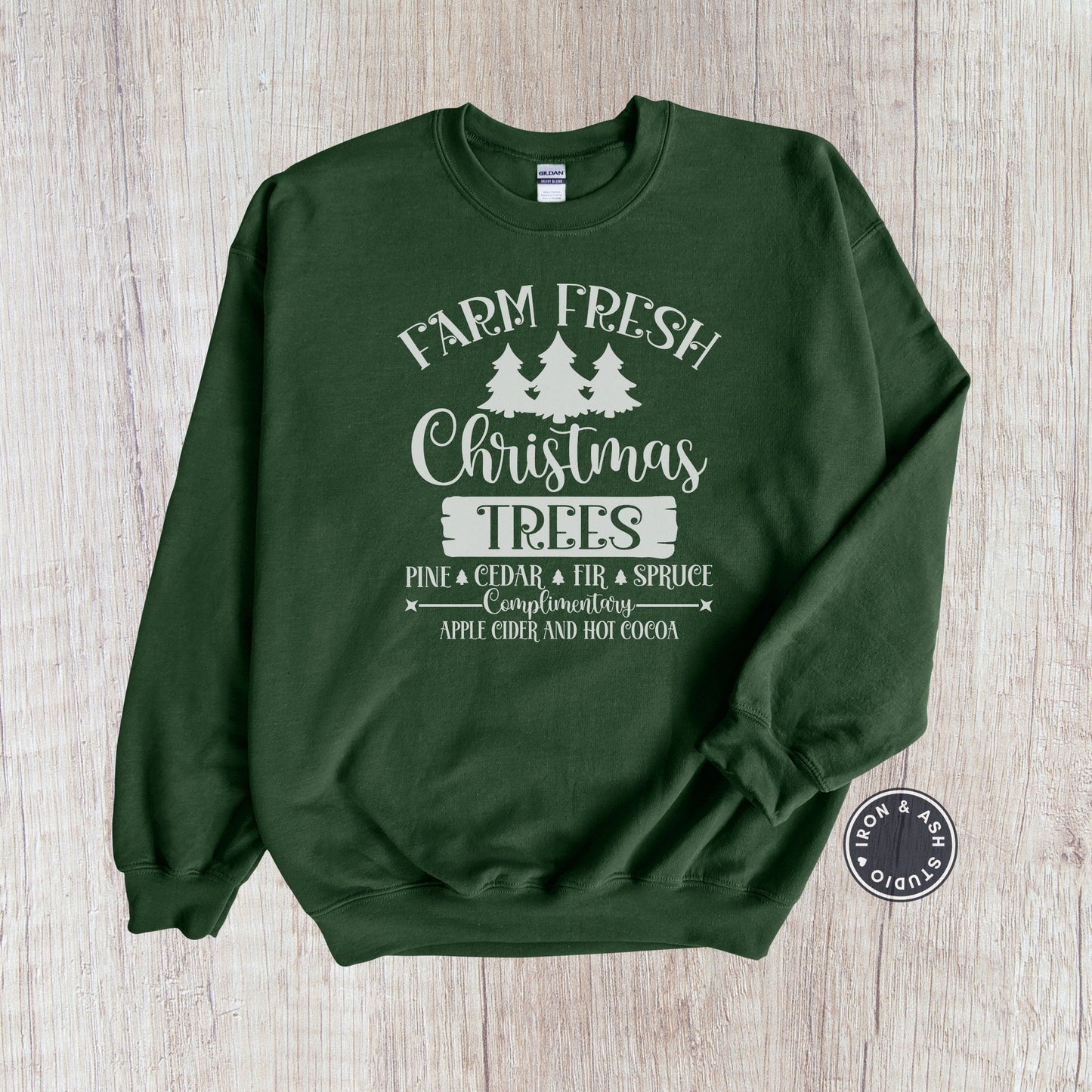 Farm Fresh Christmas Trees Sweatshirt, Christmas Crewneck, Matching Family Christmas Outfit, Winter Sweatshirt, Family Christmas Shirts