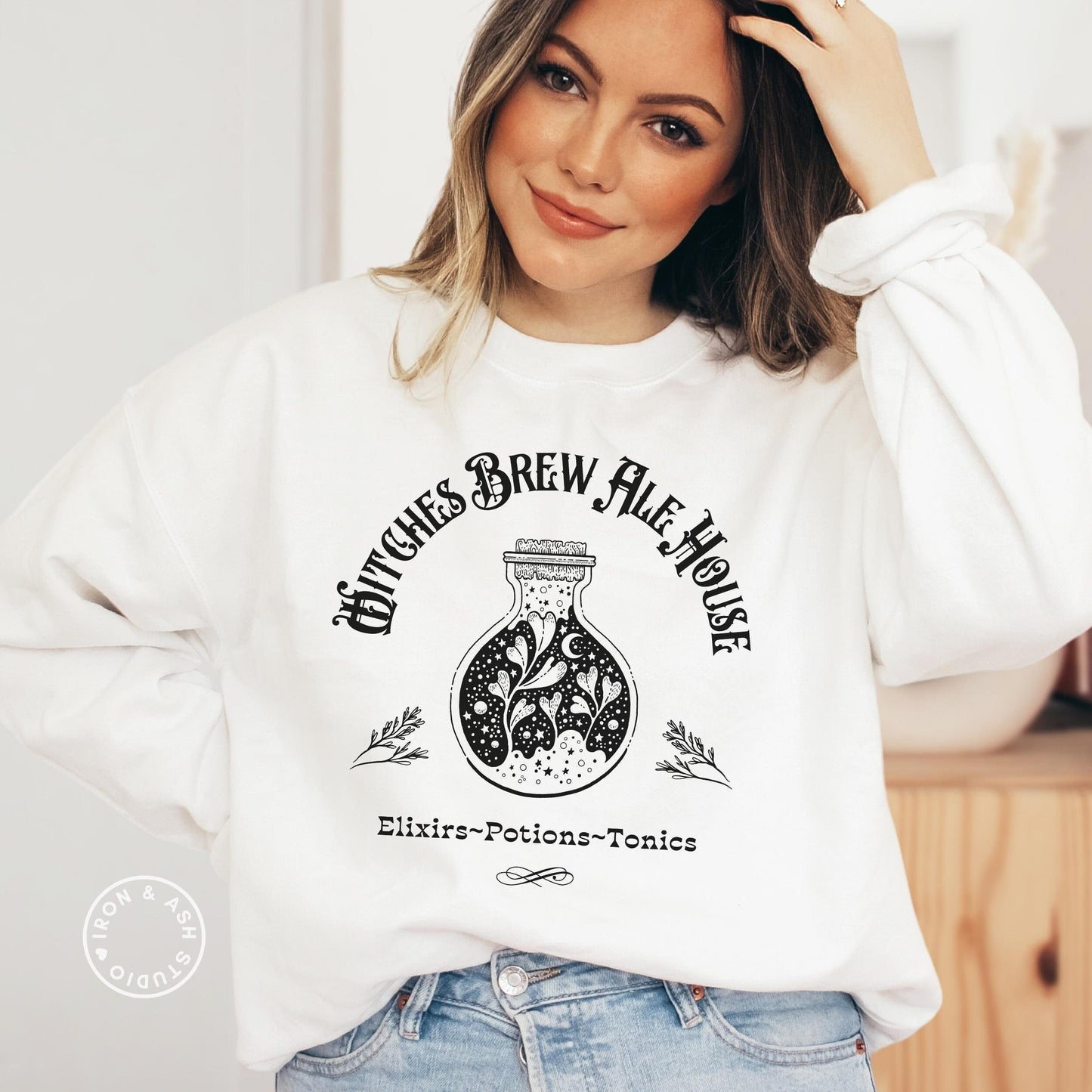 Witches Brew Sweatshirt, Witchy Sweatshirt Fall Crewneck, Spooky Season, Witchy Clothing, Halloween Crewneck Sweatshirt, Cute Fall Sweater