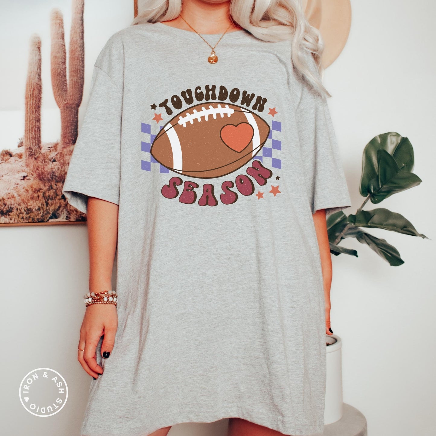 Retro Game Day Shirt Football TShirt Touchdown Season Cute Womens Football T Shirt Football Season Tee Tailgate Clothes Football Mom Outfit