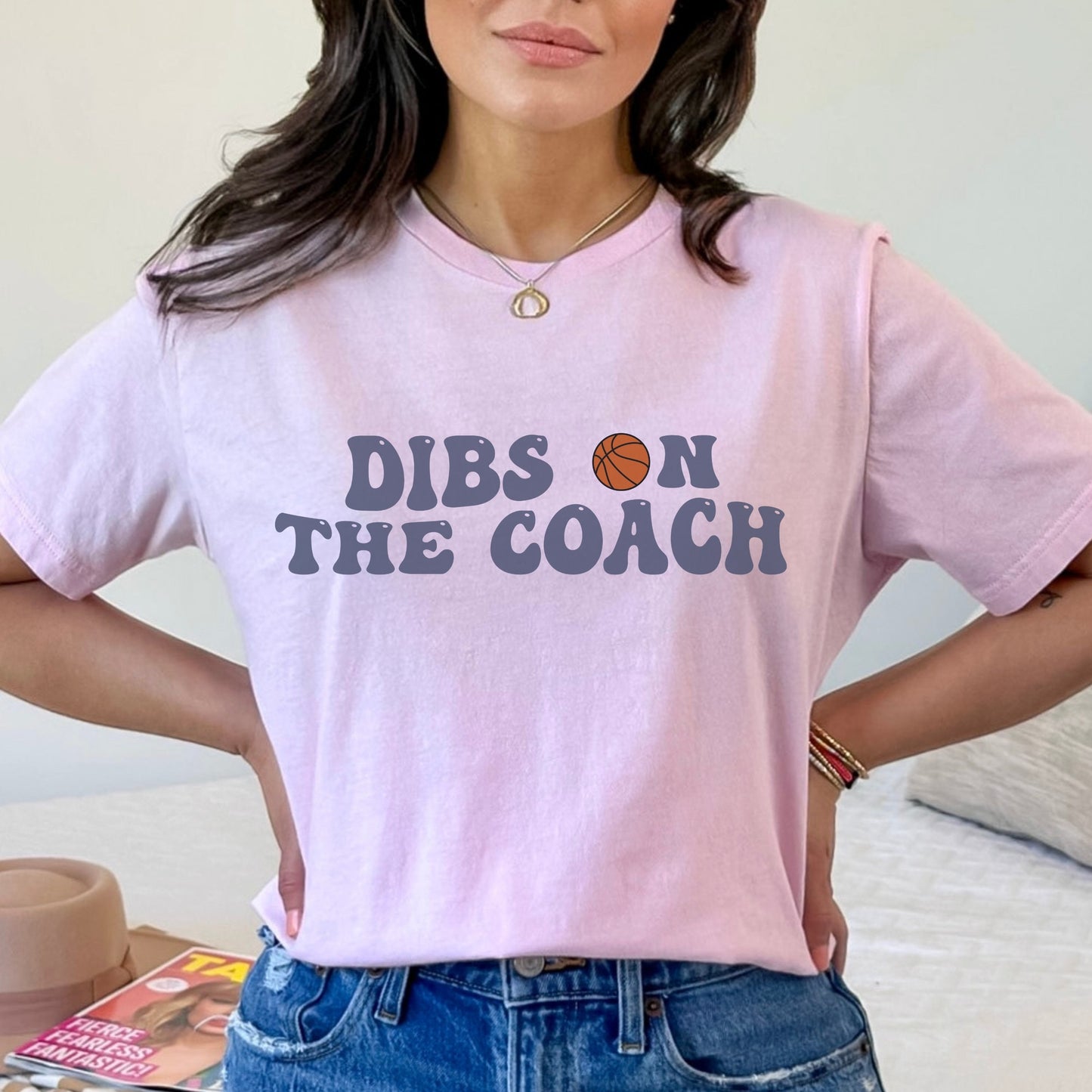 Dibs On The Coach Basketball Shirt Dibs on the Coach Shirt Coach's Wife Shirt Coaches Wife Life Funny Coaches Shirt Coachs Girlfriend TShirt