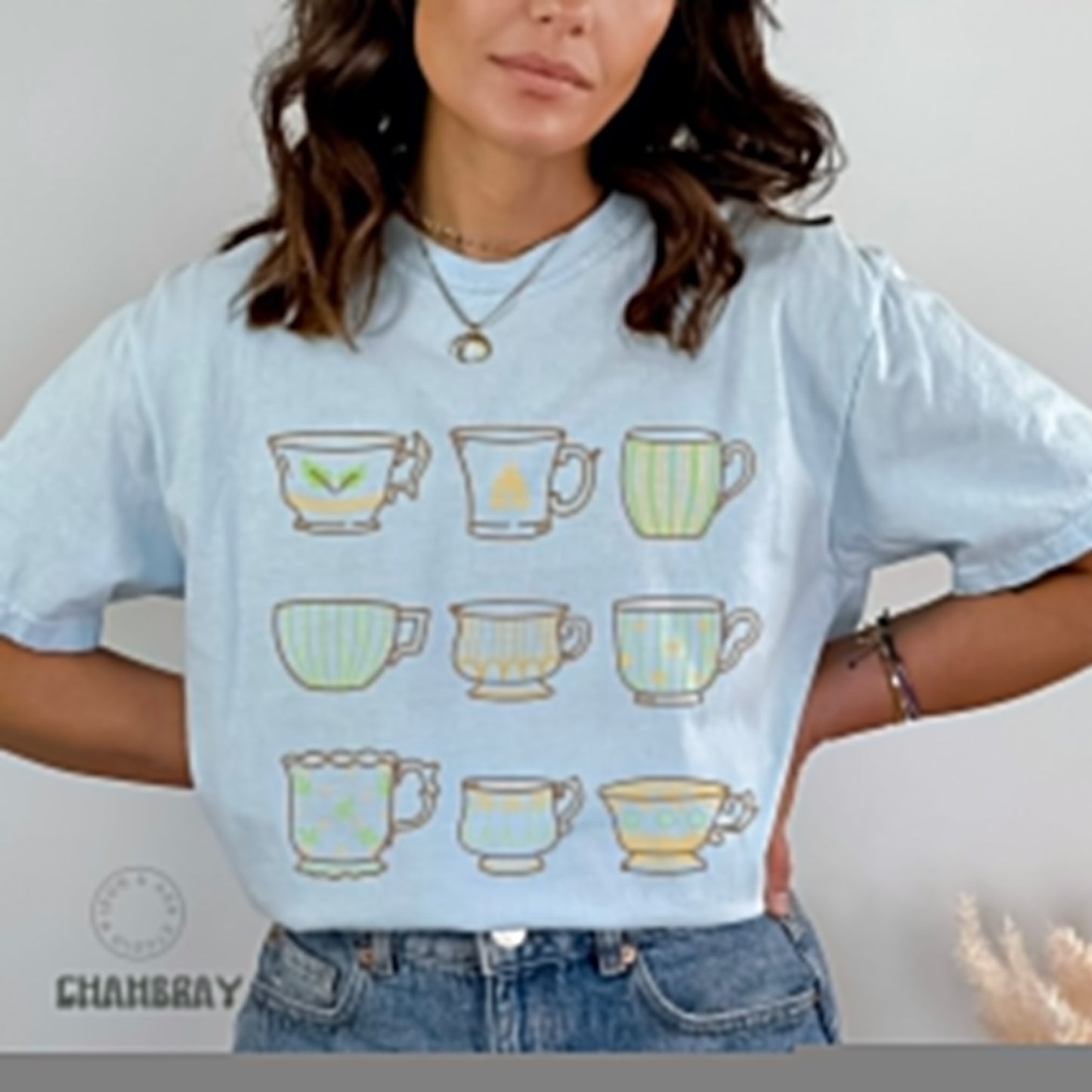 Tea Cup Shirt, Gift For Tea Lovers, Cottagecore Boho Tea Lover Gift, Aesthetic Tshirt, Vintage Teacup Tee, 70s style Shirts, Retro Tea Shirt