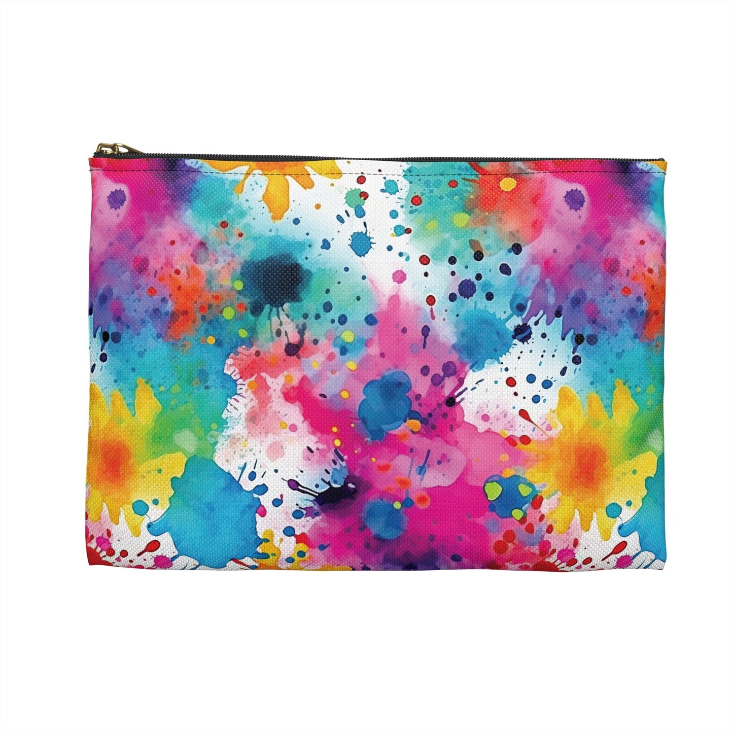 Paint Splatter Accessory Pouch, Zippered Pouch, Splatter Paint Makeup Bag, Flat Zipper Pouch, Zippered Bag, Zippered Cosmetic Pouch, Zip Bag