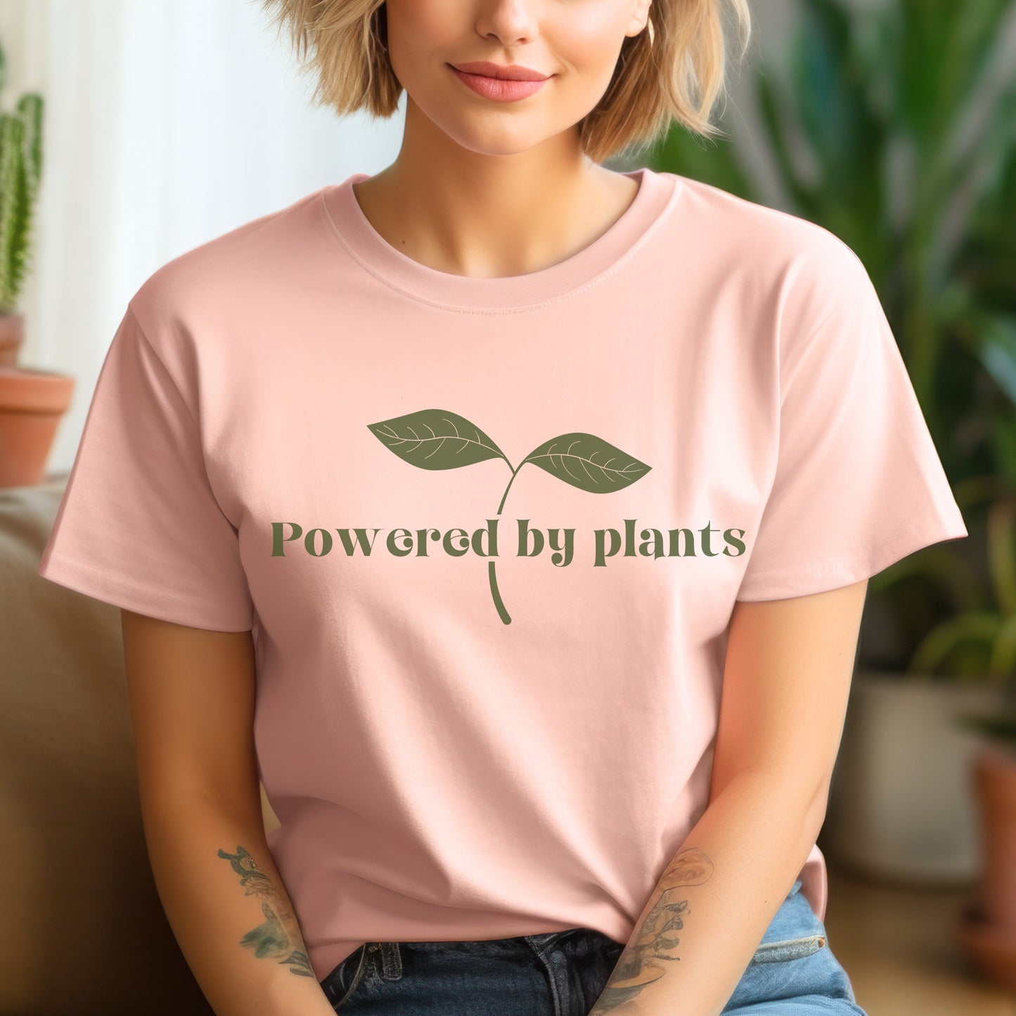 Powered By Plants Shirt Eat More Plants Vegan TShirt Veganism Shirt Herbivore T Shirt Vegetarian T-Shirt Vegan Gift Eat Your Veggies Shirt