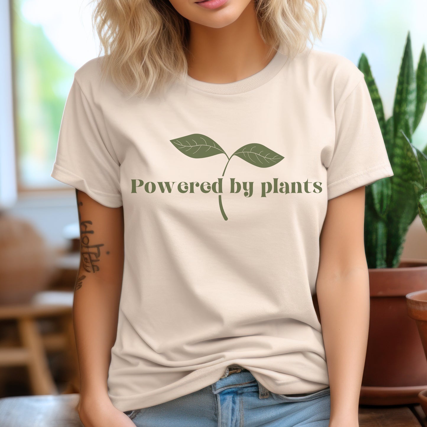 Powered By Plants Shirt Eat More Plants Vegan TShirt Veganism Shirt Herbivore T Shirt Vegetarian T-Shirt Vegan Gift Eat Your Veggies Shirt