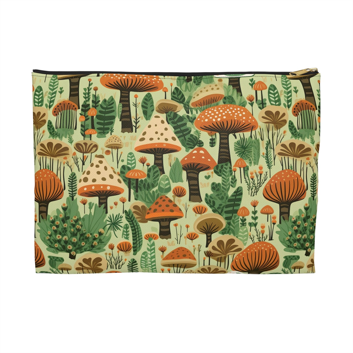 Mushroom Makeup Bag, Mushroom Zipper Pouch, Mushroom Accessory Pouch, Cottagecore Case, Zippered Pouch, Zippered Bag, Mushroom Makeup Pouch