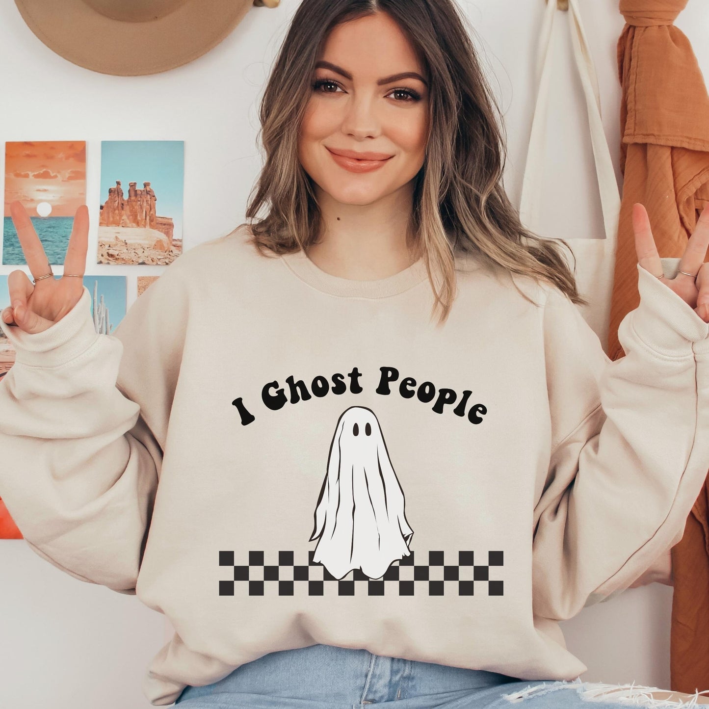 Ghost Sweatshirt, Cute Ghost Sweater, Ghost Crewneck, Funny Halloween Sweatshirt, Halloween Sweater, Introvert Antisocial Sweatshirt Teens