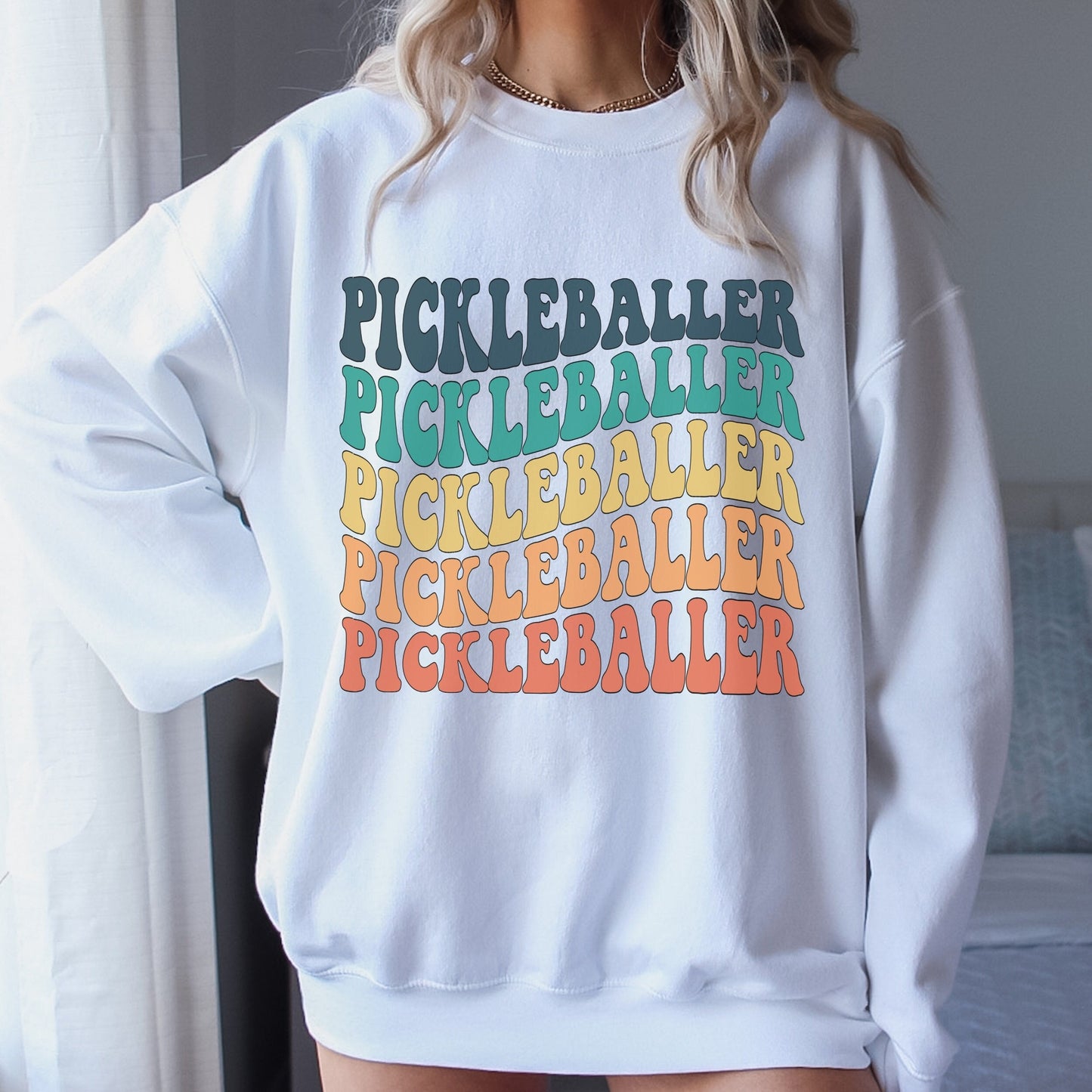 Retro Pickleballer Sweatshirt for Women, Cute Pickleball Crewneck Sweater, Pickleball Gifts, Pickleball Shirt, Pickleballer Birthday Gifts