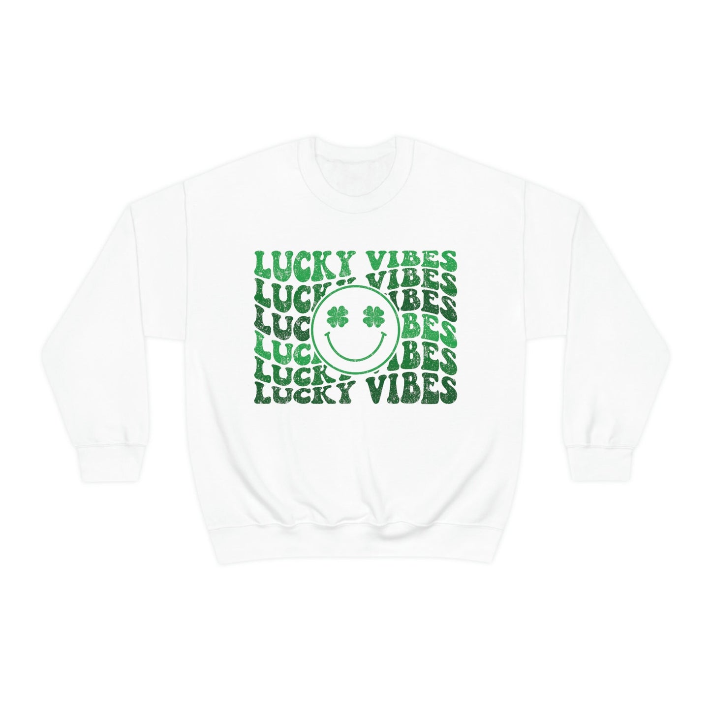 St. Patricks Day Sweatshirt Lucky Vibes Shamrock Sweater Cute St Paddys Day Crewneck for Women Lucky Teacher One Lucky Mama St Pattys Outfit