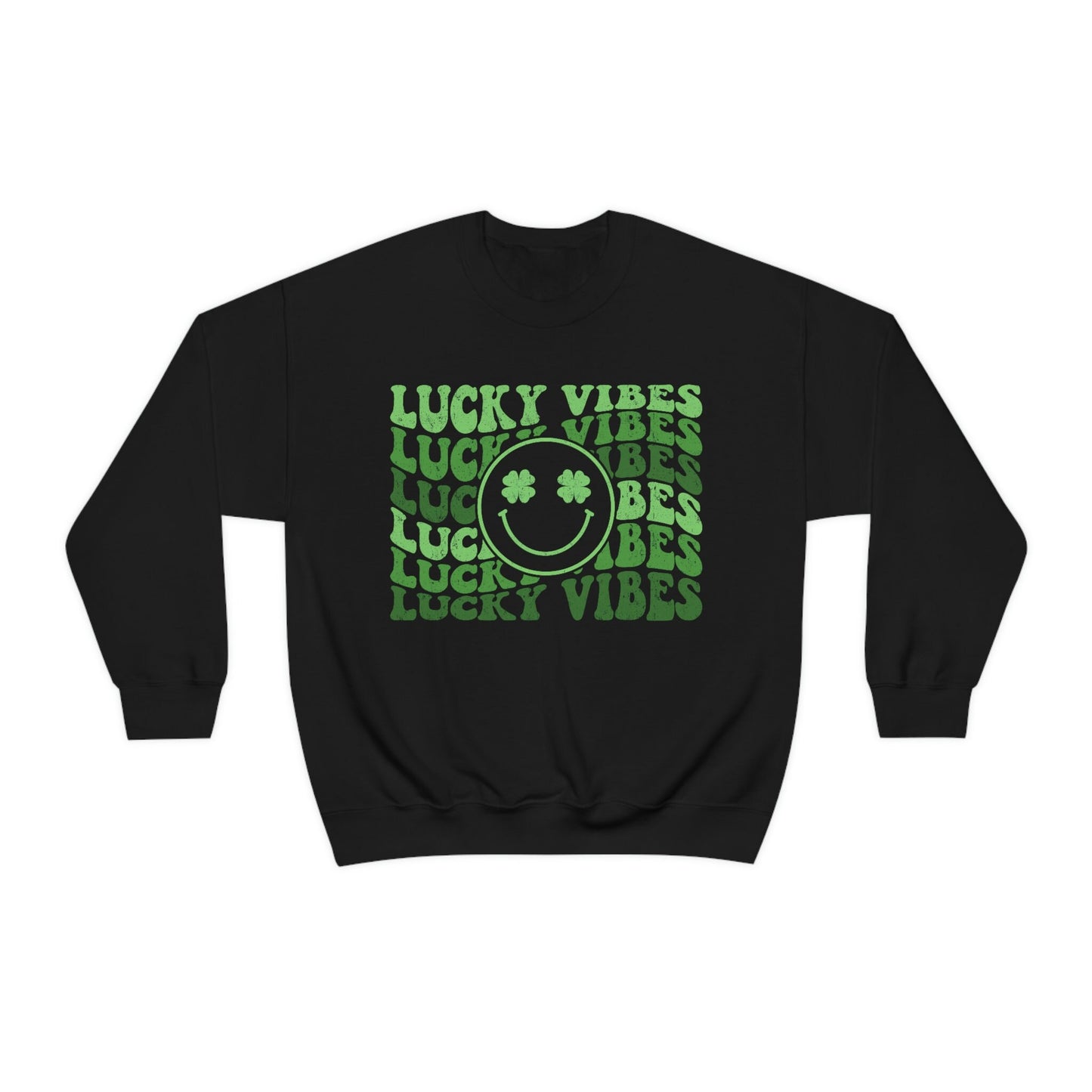St. Patricks Day Sweatshirt Lucky Vibes Shamrock Sweater Cute St Paddys Day Crewneck for Women Lucky Teacher One Lucky Mama St Pattys Outfit