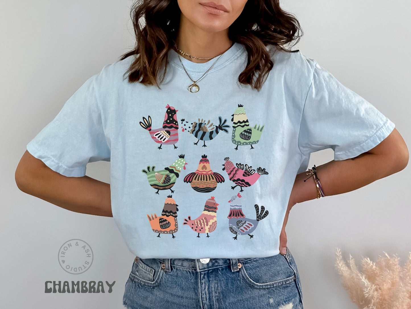 Chicken Shirt for Women Comfort Colors Funny Chicken Tee Gift for Chicken Owner Egg Dealer Shirt Farm Life Chicken TShirt Animal Lover Gift