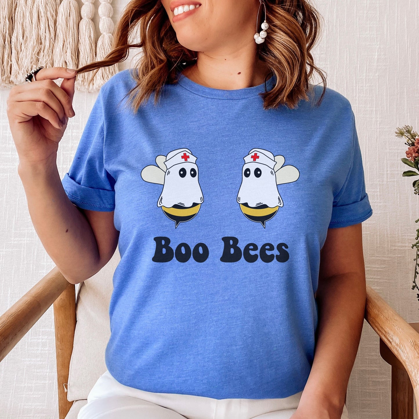 Nurse Halloween Shirt, Boo Bees Shirt, Boo Bees Halloween, Cute Ghost TShirt, Ghost Nurse Tee, Funny Halloween Nurse Shirt, Boo Bees Tshirt