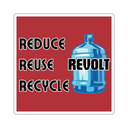 Water Jug Sticker Reduce Reuse Revolt Jug of Justice Sticker Kiss-Cut Stickers First Amendment Sticker Fight Fascism Humboldt Protest