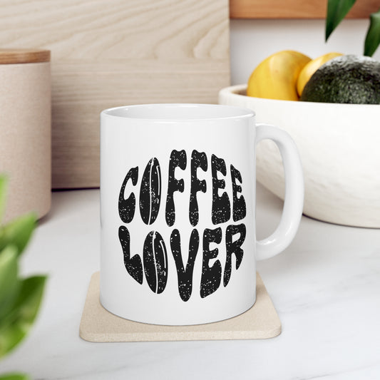 Coffee Lover Mug Graphic Coffee Mugs Coffee Mug Retirement Mug for Dad Retro Coffee Cup Fun Coffee Bean Gift for Coffee Lovers Artist Mug