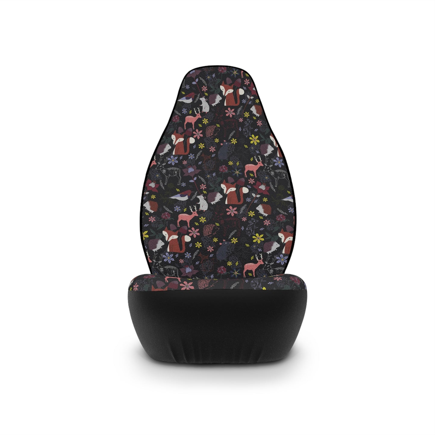 Dark Woodland Forest Animals Car Seat Covers for Vehicle, Boho Woodland Botanical New Driver Gift Witchy Aesthetic Car Accessories for Women