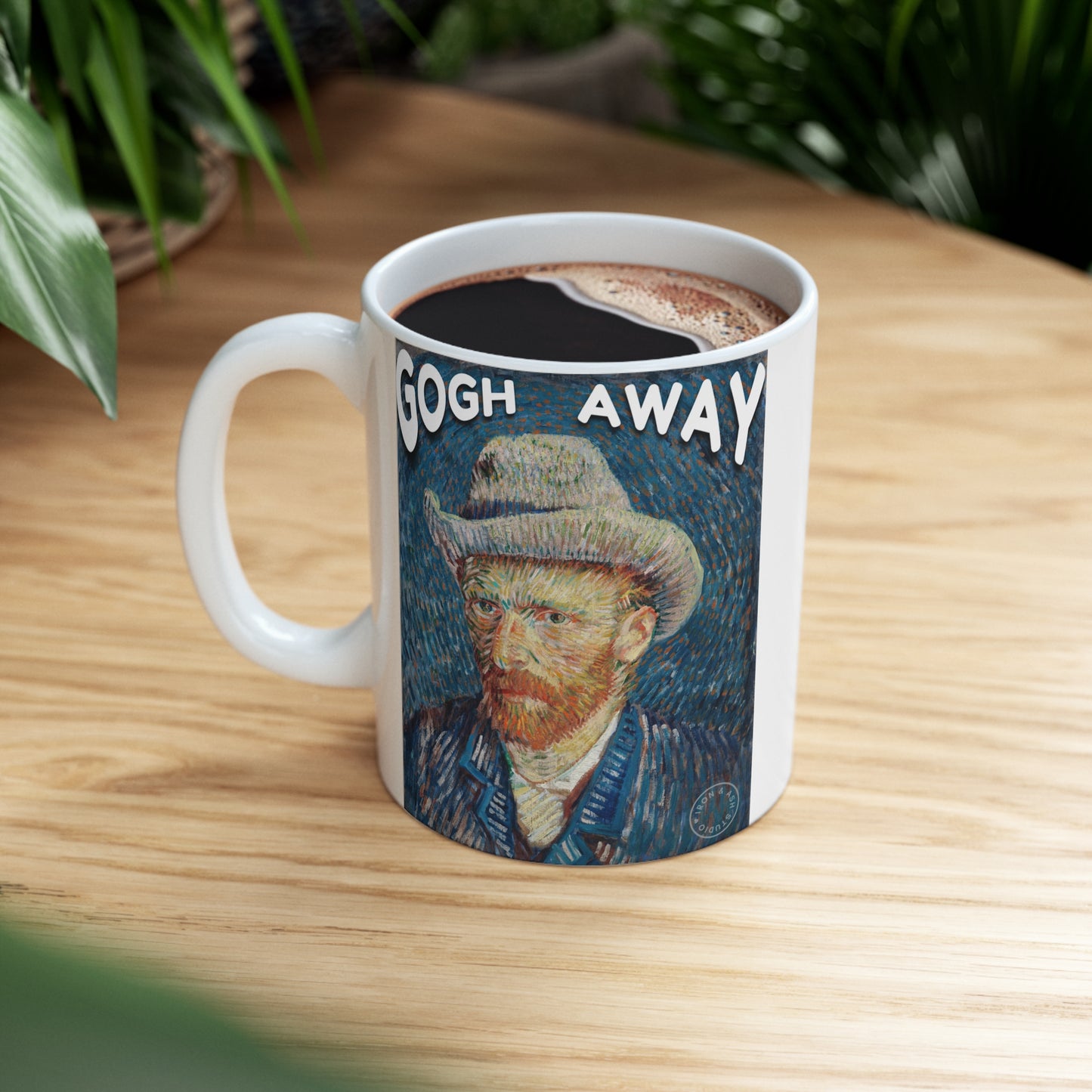 Van Gogh Away funny coffee mug, funny art history mugs, vincent van gogh mug, funny coffee mug, introvert mug, Art Nerd Mug, Ceramic Mug11oz