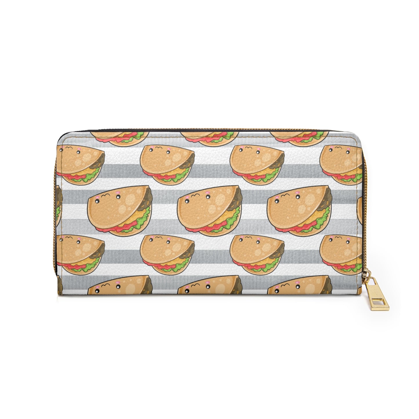 Taco Wallet, Cute Wallets for Women, Zip Around Wallet Kawaii, Cute Printed Wallet, Purse Clutch Gift Wallet, Vegan Faux Leather, Foodie