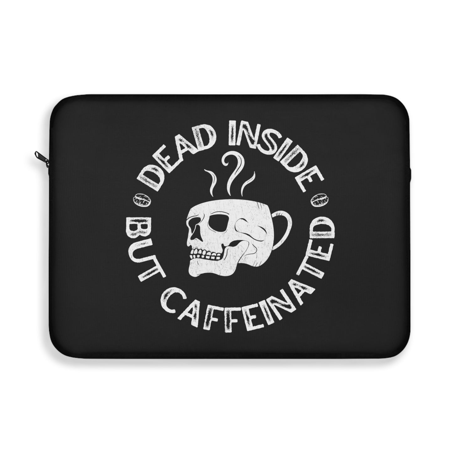 Dead Inside But Caffeinated Laptop Sleeve, Soft laptop sleeve, Skull Laptop Sleeve, Macbook Case, Macbook Sleeve, Skull Macbook Sleeve, Case
