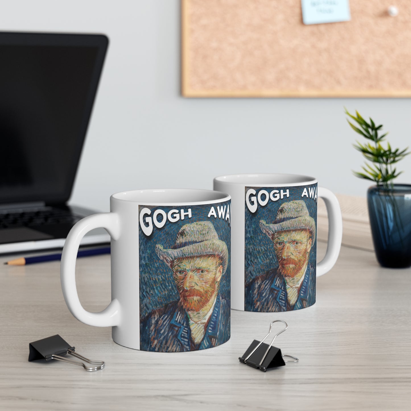 Van Gogh Away funny coffee mug, funny art history mugs, vincent van gogh mug, funny coffee mug, introvert mug, Art Nerd Mug, Ceramic Mug11oz