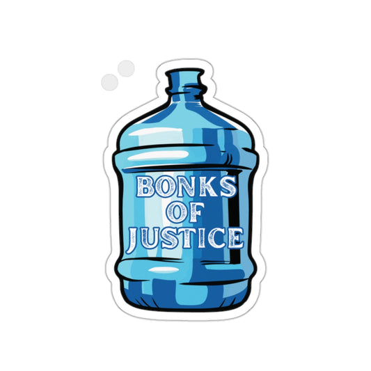 Water Jug Sticker Bonks of Justice Sticker Jug of Justice Sticker Kiss-Cut Stickers First Amendment Sticker Humboldt College Protest Gift