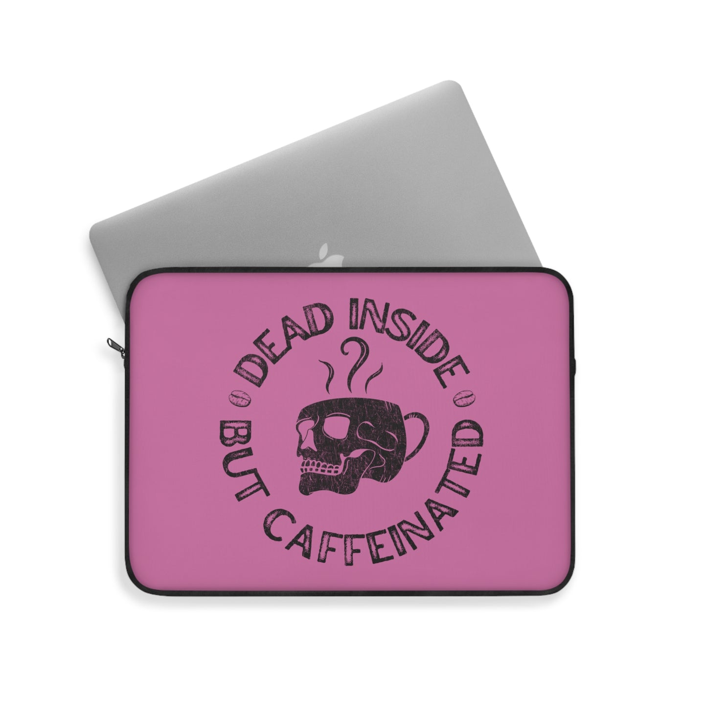 Dead Inside But Caffeinated Laptop Sleeve, Soft laptop sleeve, Skull Laptop Sleeve, Macbook Case, Macbook Sleeve, Skull Macbook Sleeve, Case