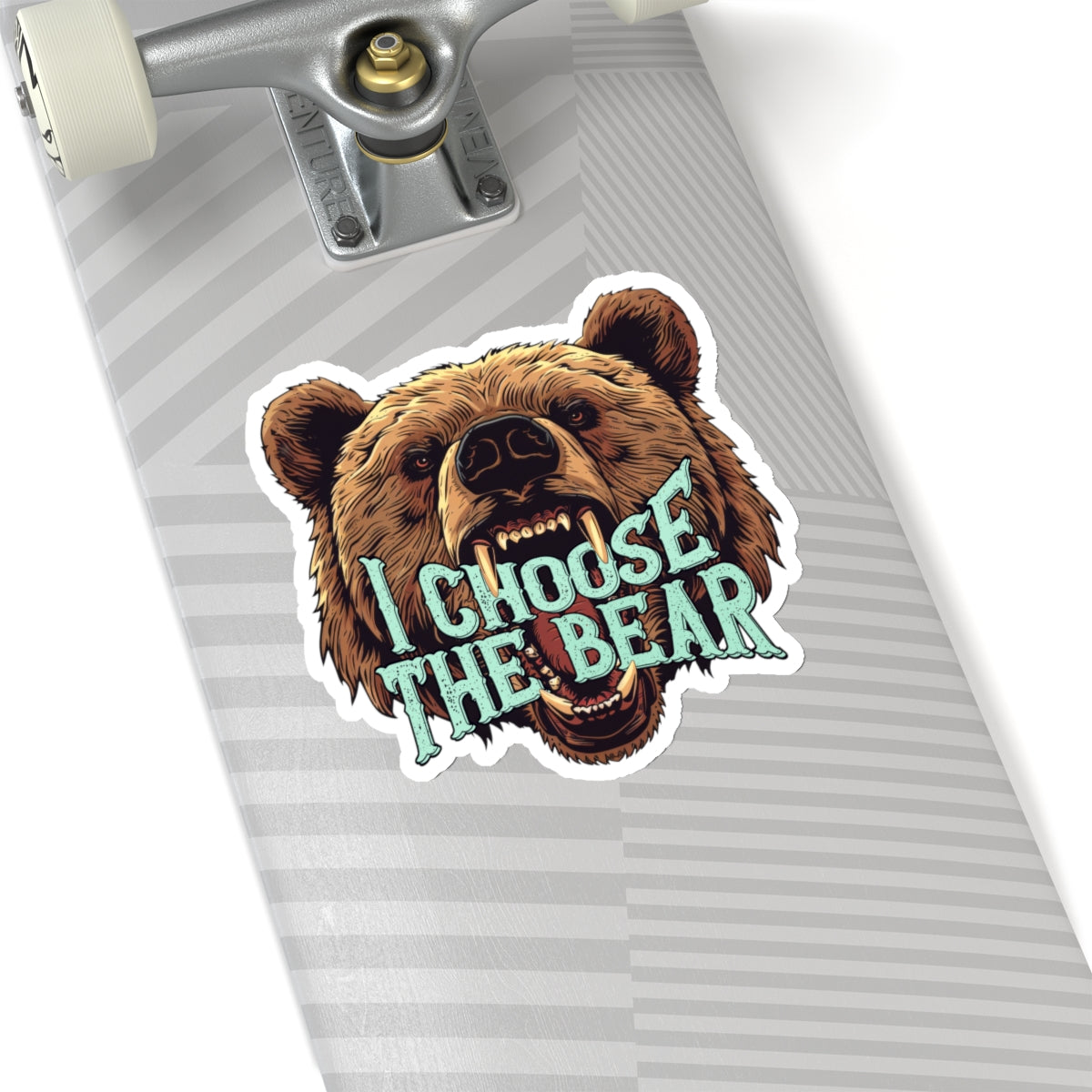 I Choose The Bear Sticker Bear vs Man Kiss-Cut Stickers Team Bear Trending Stickers 4B Movement Vinyl Sticker Laptop Sticker Viral Tiktok