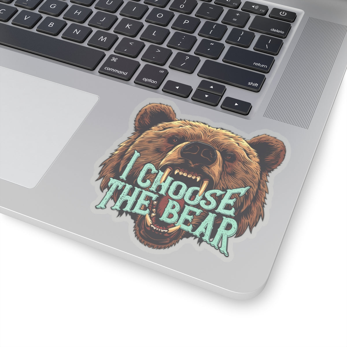 I Choose The Bear Sticker Bear vs Man Kiss-Cut Stickers Team Bear Trending Stickers 4B Movement Vinyl Sticker Laptop Sticker Viral Tiktok