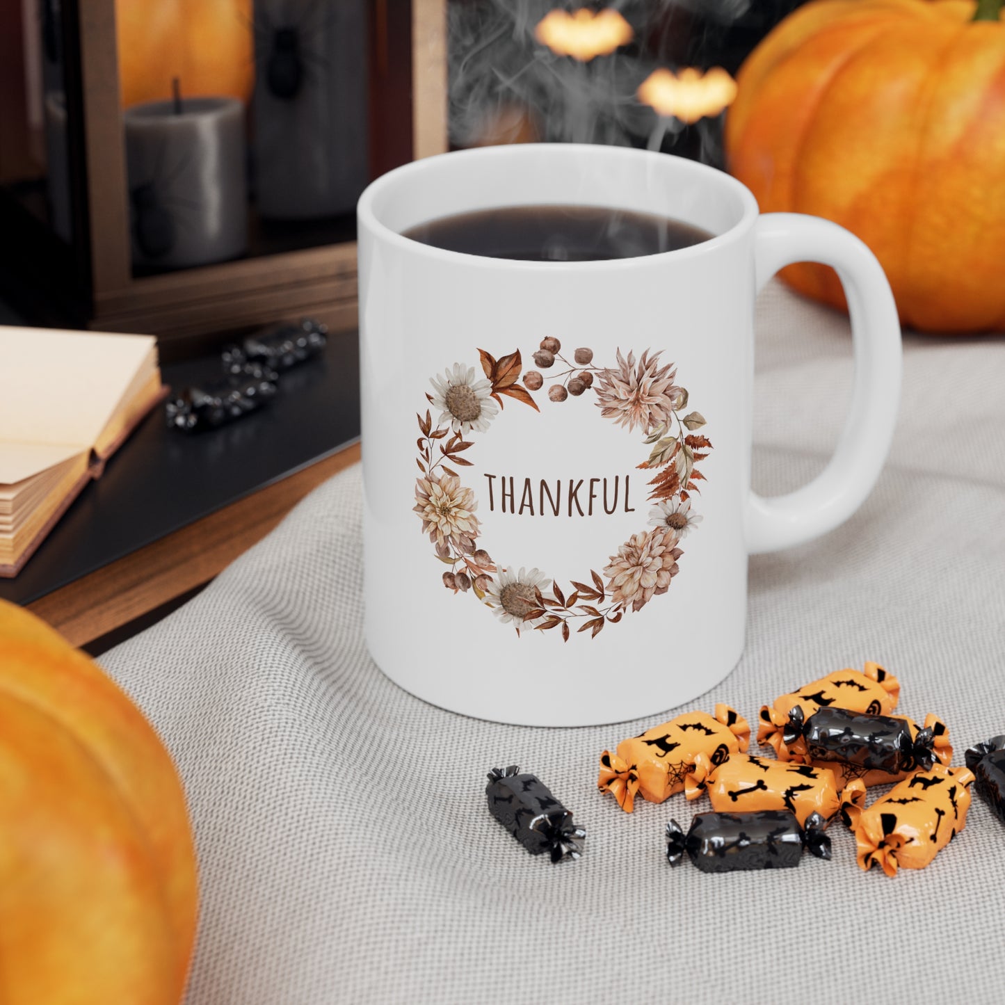 Thankful Autumn Mug, Fall Lovers Gift, Autumn Leaves Mug, Fall Season Mug, Fall Coffee Mug, Thankful Grateful Blessed Mug, Fall Coffee  Cup