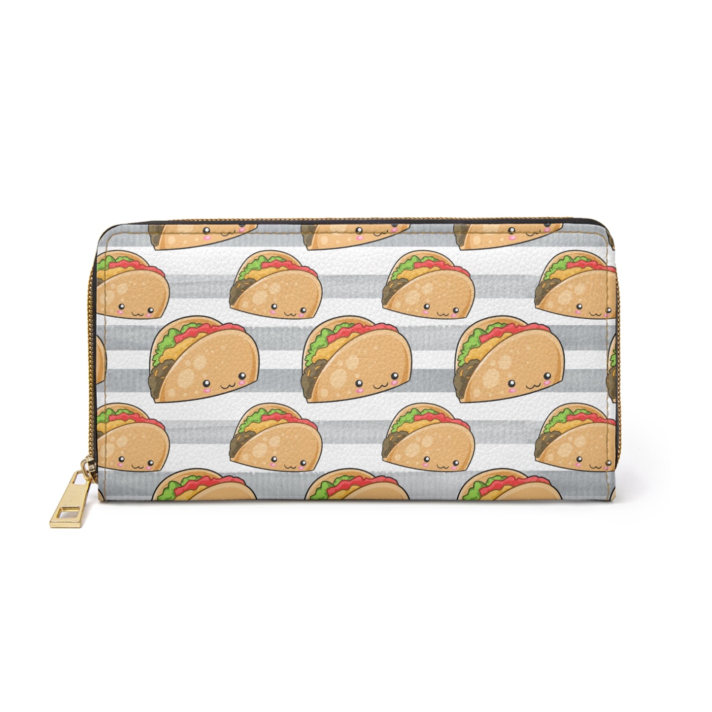 Taco Wallet, Cute Wallets for Women, Zip Around Wallet Kawaii, Cute Printed Wallet, Purse Clutch Gift Wallet, Vegan Faux Leather, Foodie