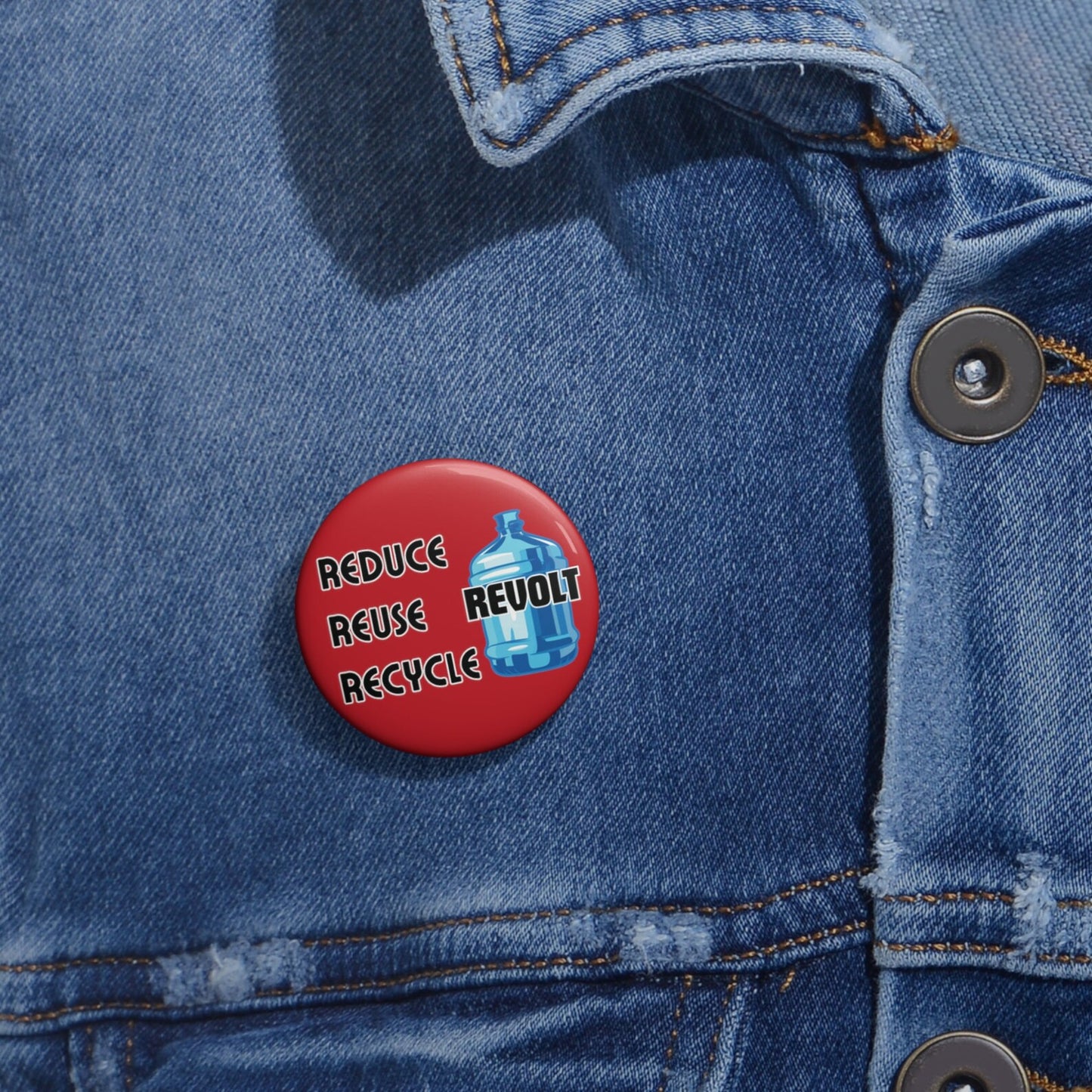 Water Jug Pin Reduce Reuse Revolt Pin Water Jug Button Bonks of Justice Pin Button Jug of Justice Pin Humboldt Protest Pin Freedom Bonks