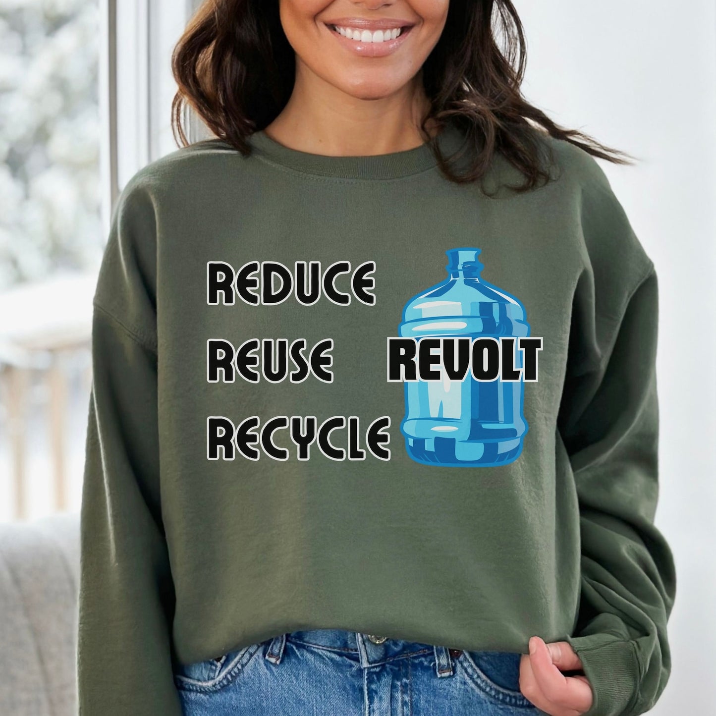 Reduce Reuse Revolt Sweatshirt Water Jug of Justice Shirt Protest Sweatshirt Freedom Bonks of Justice Bonk the Police Sweater Fight Fascism