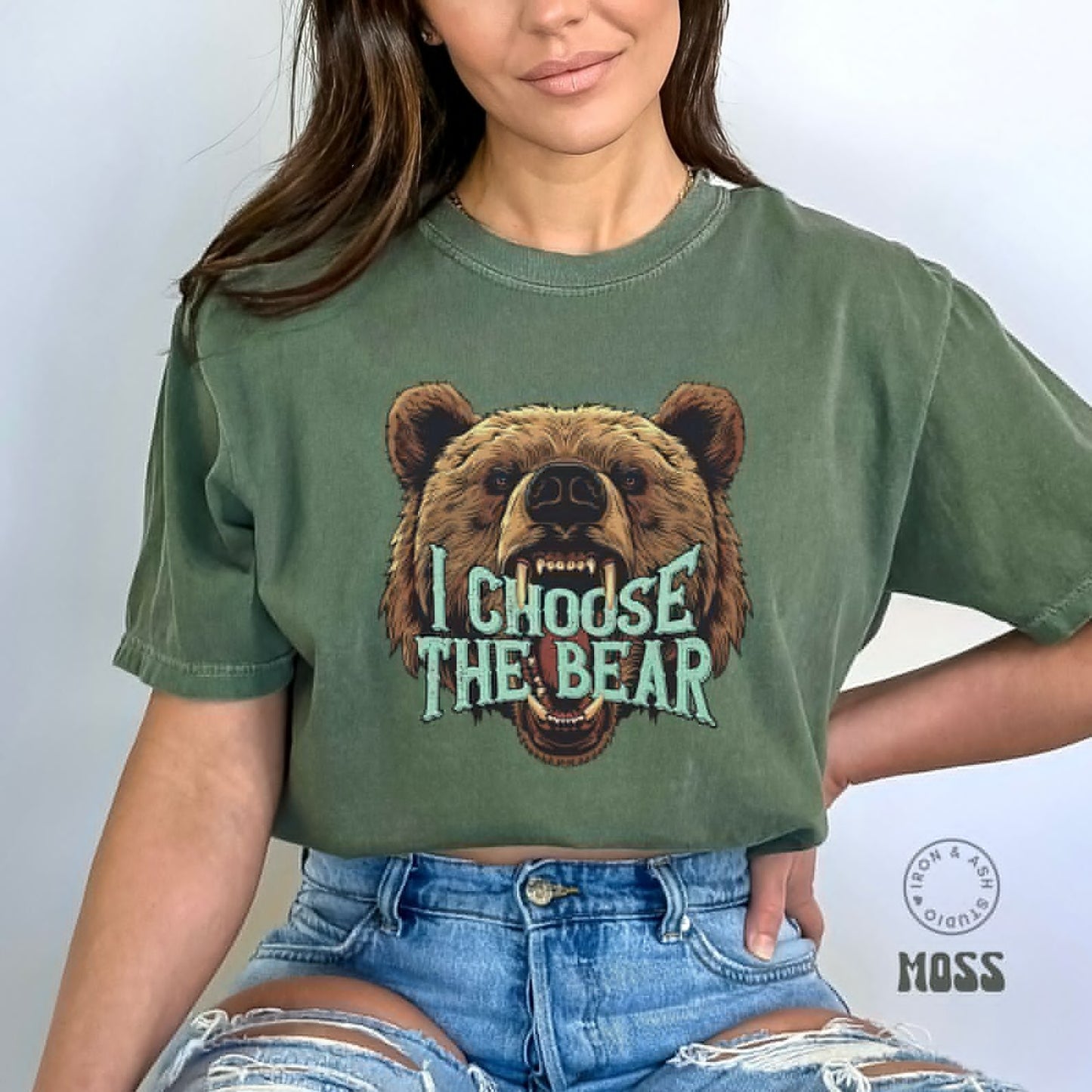 I Choose The Bear T-Shirt Comfort Colors Shirt Team Bear Vs Man TShirt Equal Rights TikTok 4B Movement Funny Feminist T-Shirt Medusa Tee Shirt Moss