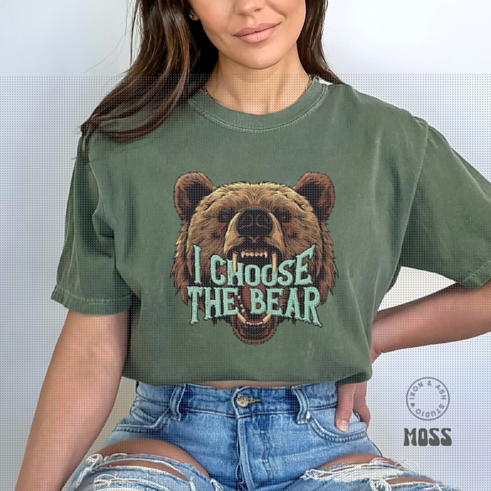 I Choose The Bear T-Shirt Comfort Colors Shirt Team Bear Vs Man TShirt Equal Rights TikTok 4B Movement Funny Feminist T-Shirt Medusa Tee Shirt Moss