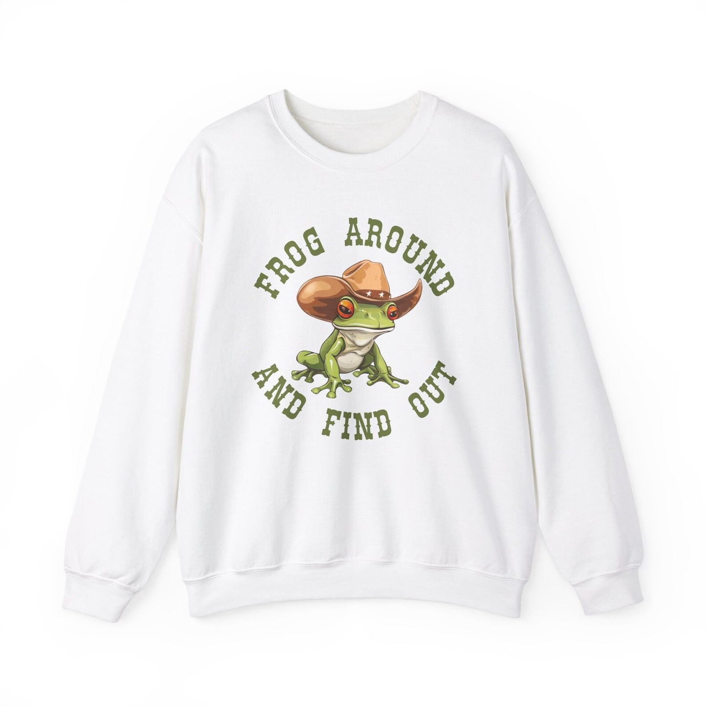 Gildan 18000 White Sweater Sweatshirt
