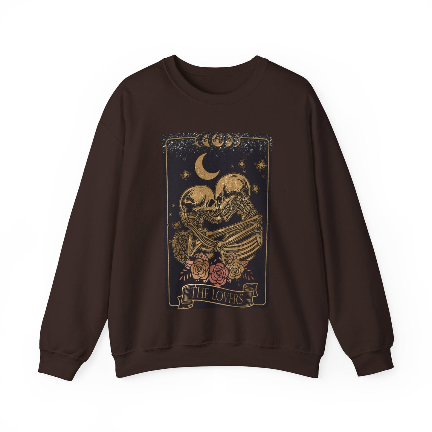 The Lovers Tarot Card Sweatshirt Spiritual Sweatshirt Skelton Tarot Witchy Gifts Dark Academia Emo Mystic Sweater Witchy Astrology Clothing