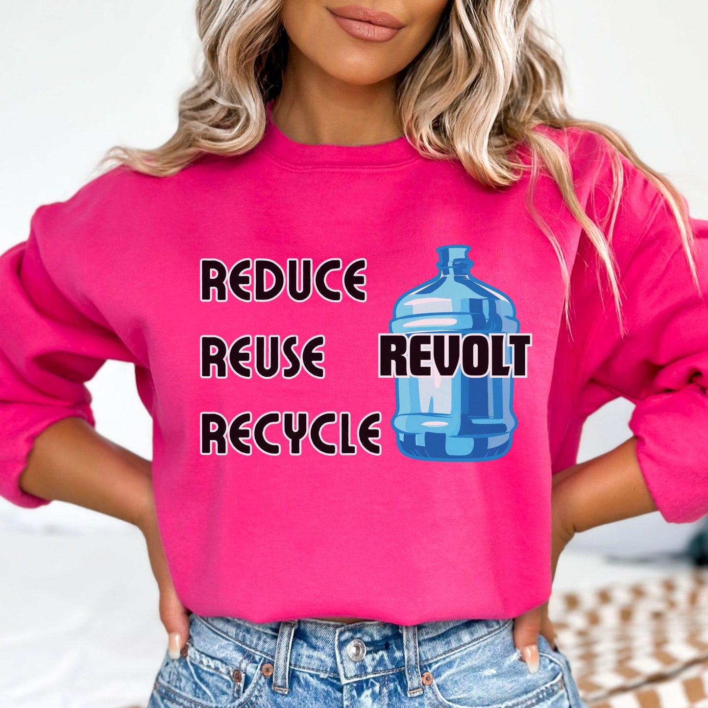 Reduce Reuse Revolt Sweatshirt Water Jug of Justice Shirt Protest Sweatshirt Freedom Bonks of Justice Bonk the Police Sweater Fight Fascism