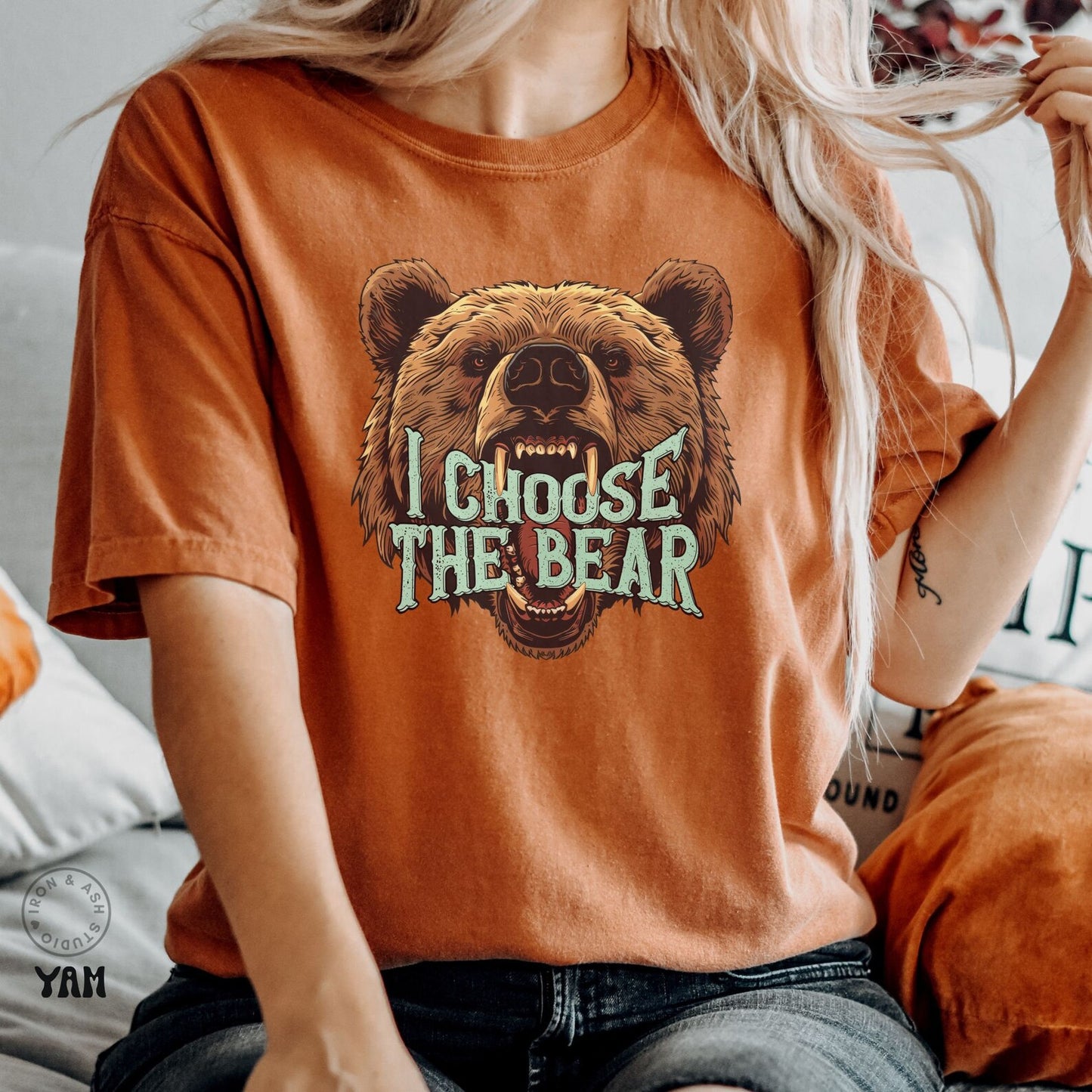 I Choose The Bear T-Shirt Comfort Colors Shirt Team Bear Vs Man TShirt Equal Rights TikTok 4B Movement Funny Feminist T-Shirt Medusa Tee Shirt Yam
