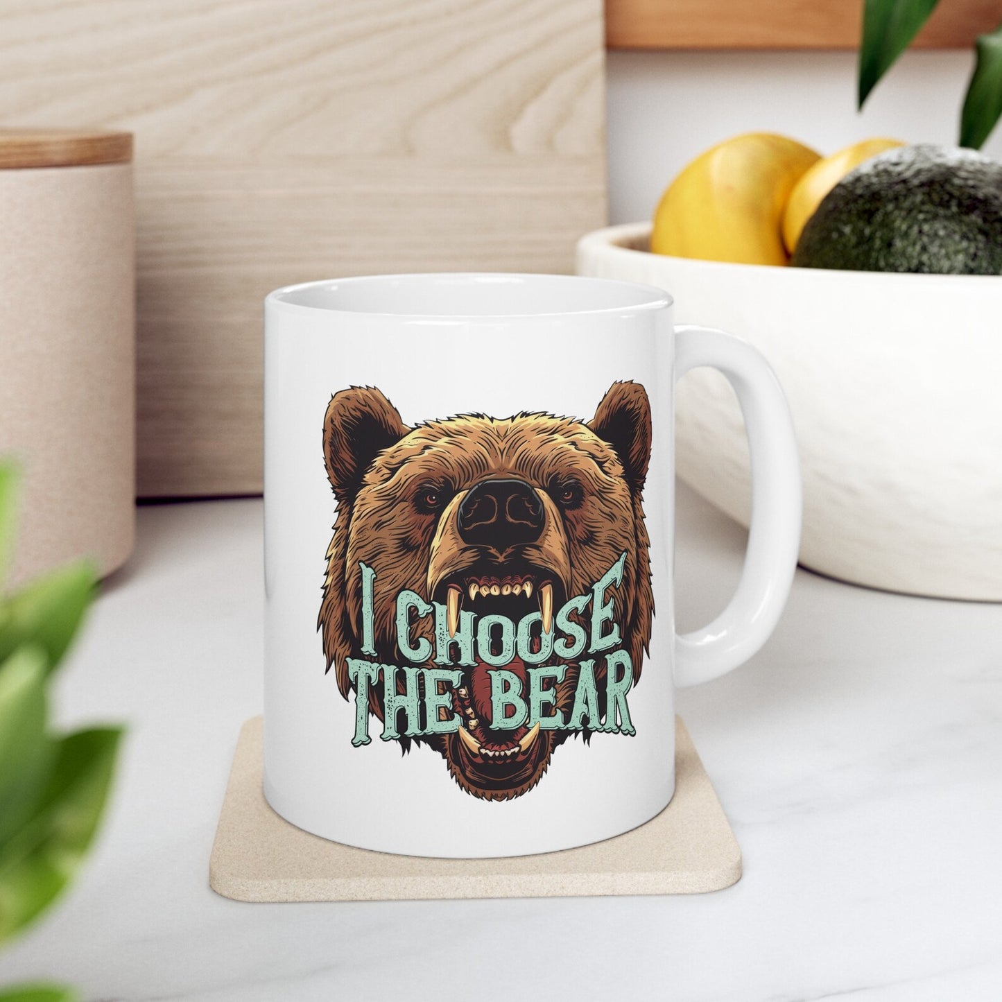 I Choose The Bear Mug, Funny Feminist Coffee Mug, 4B Movement Mug, Womens Rights Mug, Bear Coffee Cup, Smash The Patriarchy Ceramic Mug11oz
