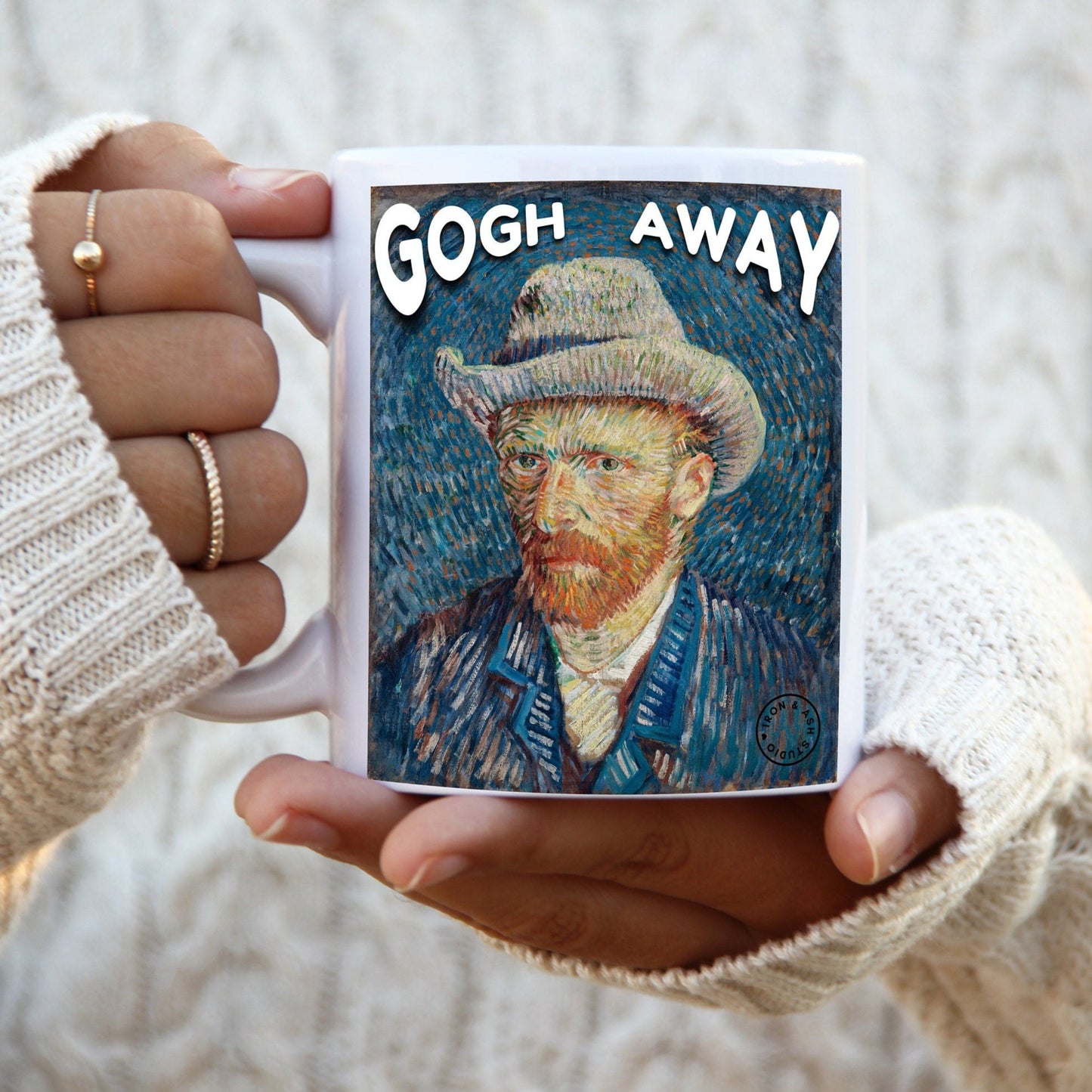 Van Gogh Away funny coffee mug, funny art history mugs, vincent van gogh mug, funny coffee mug, introvert mug, Art Nerd Mug, Ceramic Mug11oz