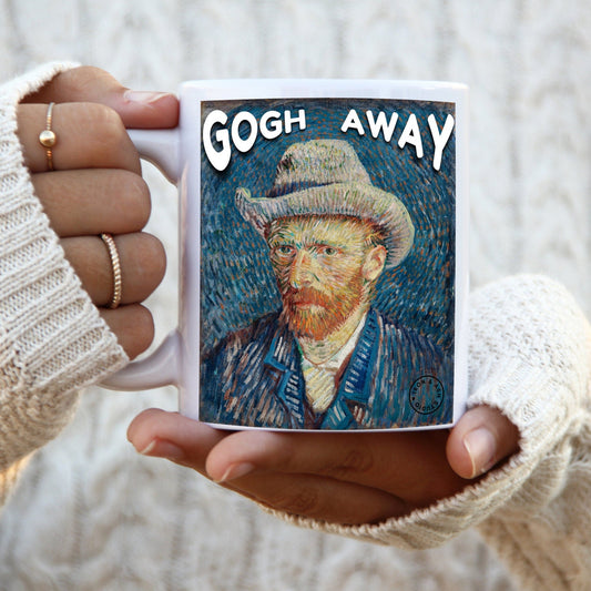 Van Gogh Away funny coffee mug, funny art history mugs, vincent van gogh mug, funny coffee mug, introvert mug, Art Nerd Mug, Ceramic Mug11oz