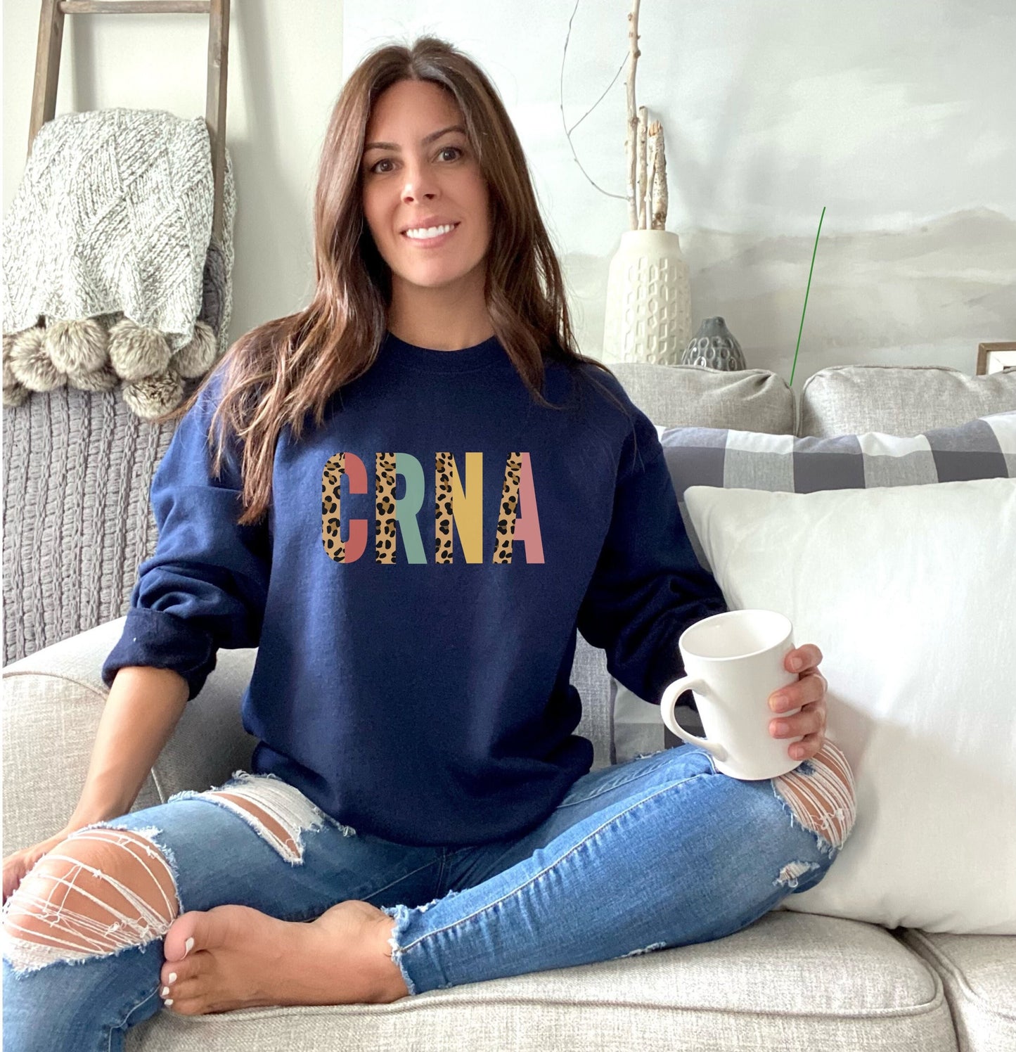 CRNA shirt, CRNA sweatshirt, CRNA gift, crna week, crna appreciation, crna graduation gift, crna student, crna t-shirt, tee, leopard text