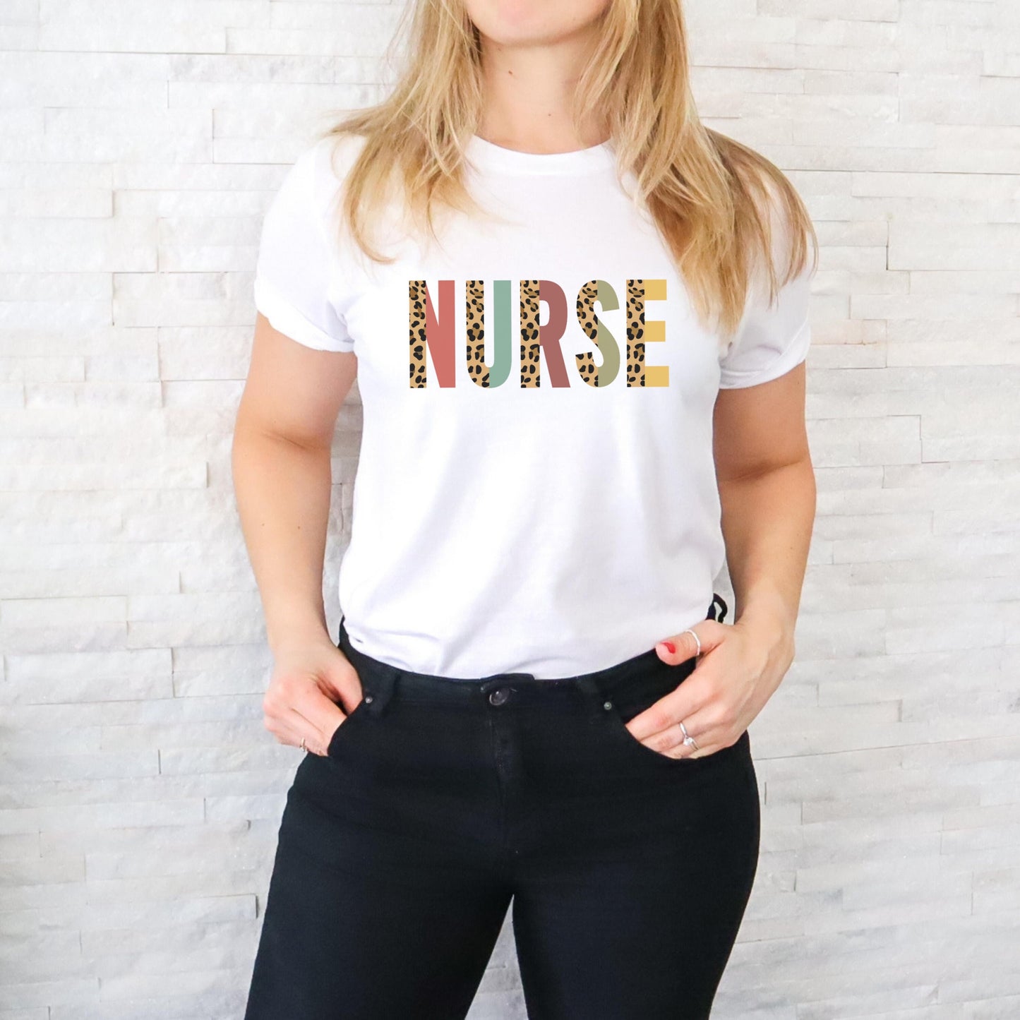 Leopard Nurse Shirt, Gift for Nurse, Nurse t-shirt for Women, RN Gifts, RN Graduation Gift, RN Student Tee, Cute Lpn Nurse T Shirt, Na Gifts