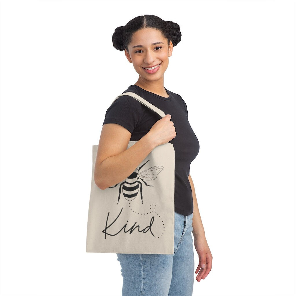 Be Kind Tote Bag Bee tote bag Positive Message Shoulder Bag Teacher Tote Librarians trendy tote bag bee tote cute bee bee gift save the bees